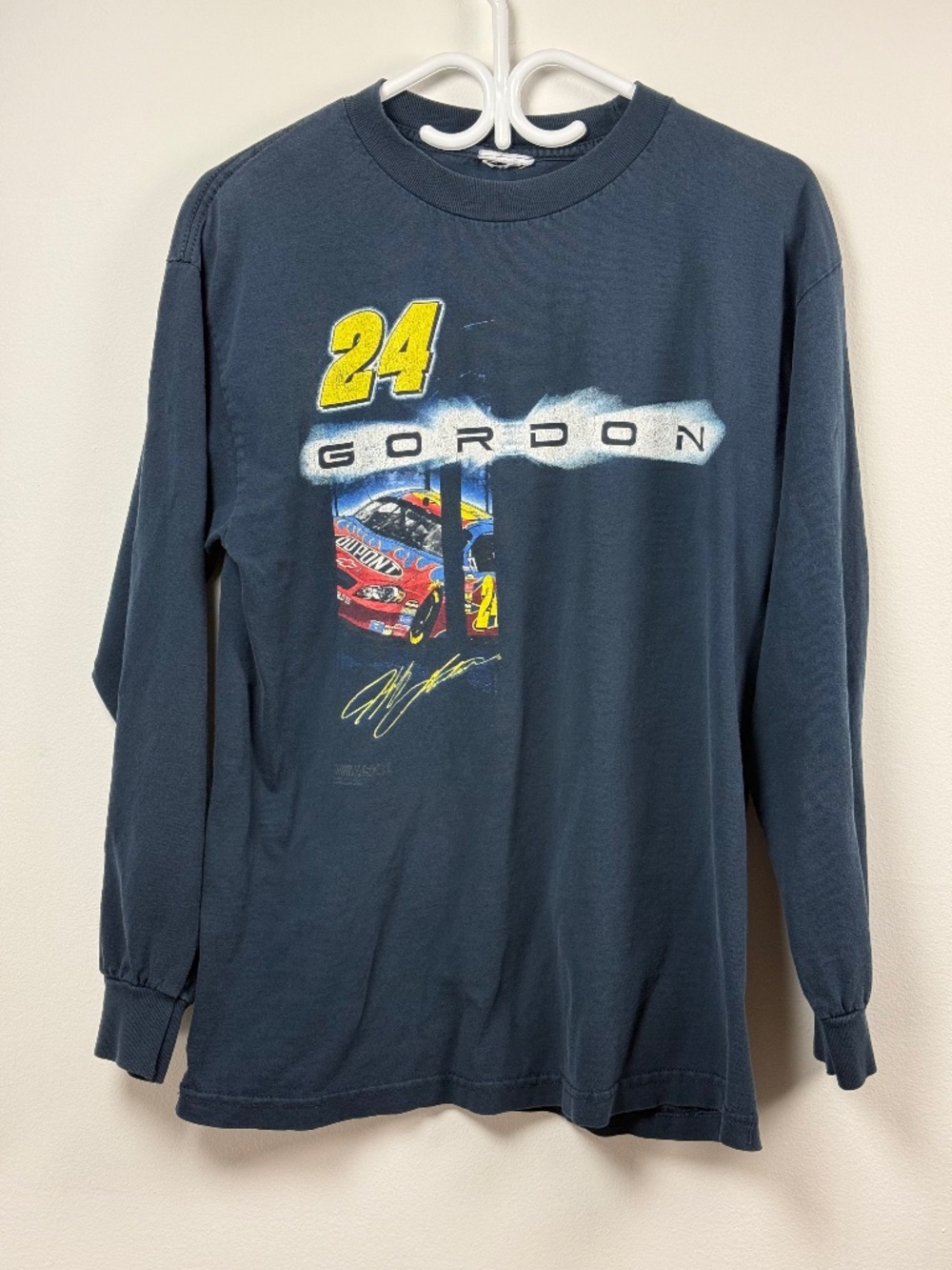 Vintage Nascar Jeff Gordon Long sleeve tee dark blue faded